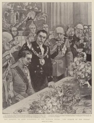 Das Bankett für Lord Kitchener im Mansion House, der Toast auf den Sirdar