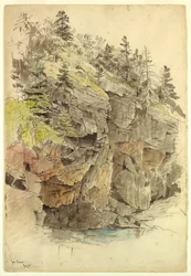 Felswand, in der Nähe der Otter Cliffs, Mt. Desert, 1859