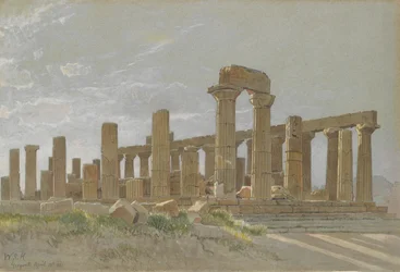 Girgenti Der Tempel der Juno Lacinia in Agrigent, 1881