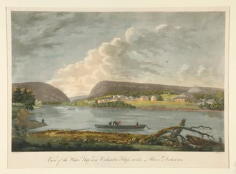 Ansicht des Water Gap und der Columbia Glass Workshop