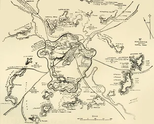 Plan von Ladysmith und Chronik der Ereignisse, 1900