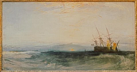 Ein gestrandetes Schiff
