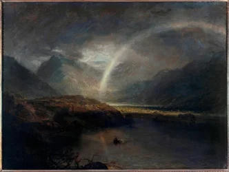Lake Buttermere, mit Teil von Cromackwater, Cumberland, ein Schauer