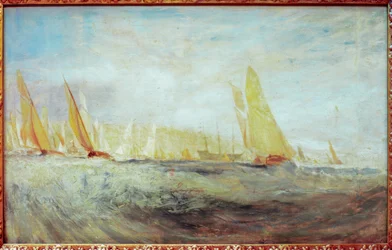 Skizze für East Cowes Castle: Die Regatta gegen den Wind
