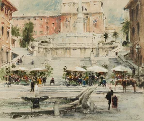 Rom: Piazza di Spagna, 1909