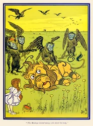 „Die Affen wickelten viele Schlingen um seinen Körper.“ aus „Der Zauberer von Oz“ von L. Frank Baum
