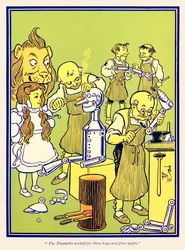„Die Zinngießer arbeiteten drei Tage und vier Nächte.“ aus „Der Zauberer von Oz“ von L. Frank Baum