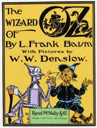 "Der Zauberer von Oz" von Frank Baum (1856-1919): Frontispiz der ersten Ausgabe, veröffentlicht 1900 mit Illustrationen von W.W. Denslow