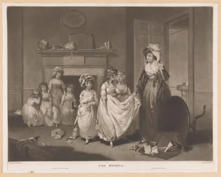 Tinte über das Kleid eines der Mädchen (The Romps)