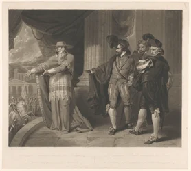 Kardinal Francisco Jiménez de Cisneros und spanische Edelleute