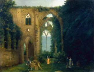 Newstead Abbey mit der letzten Ruhestätte von Byrons Hund Botswain