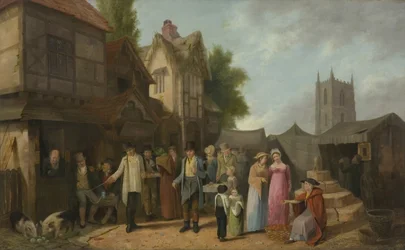 Szene vor einem Gasthaus, vielleicht in Long Ashton, Bristol, ca. 1824