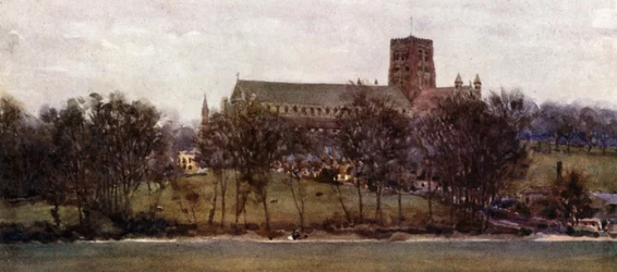 St. Albans von den Mauern des alten Verulam