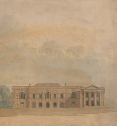 Ansicht eines vorgeschlagenen Designs für Cambridge Colleges