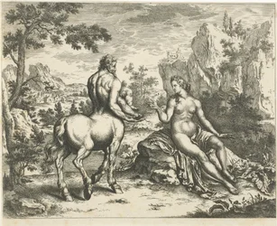 Ocyrhoë sagt das Schicksal von Chiron und Asclepius voraus