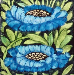 Fliesendesign mit Blumenmuster (Keramik)