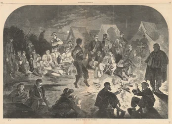 Ein Biwakfeuer am Potomac; aus Harper
