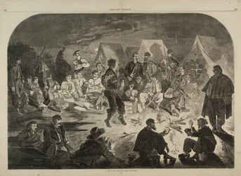 Ein Biwakfeuer am Potomac, aus Harper