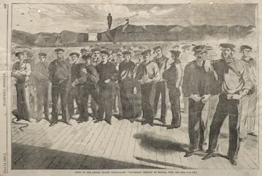 Besatzung der Dampfsloop der Vereinigten Staaten "Colorado," eingeschifft in Boston, Juni 1861
