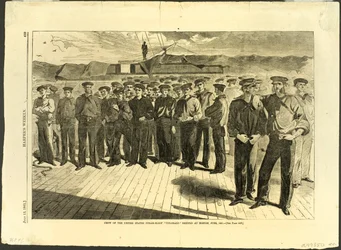 Besatzung der Dampfsloop der Vereinigten Staaten "Colorado", eingeschifft in Boston, Juni 1861