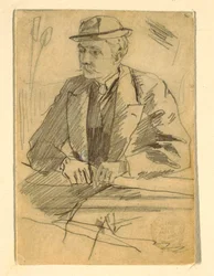 Zeichnung, Porträt eines Mannes, 1869