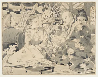 Internationale Teeparty, ca. 1867