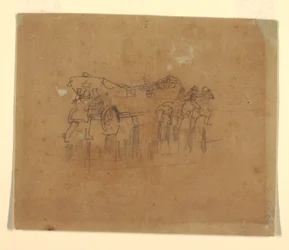 Rettungsboot mit Wagen (Studie für "Das Wrack," Ölbild datiert 1896, Carnegie Institute, Pittsburgh, PA), 1895–96 [oder möglicherweise 1881]