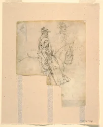 Seitenansicht eines berittenen Offiziers, 1862