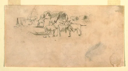 Wagenzug im Lager, 1862