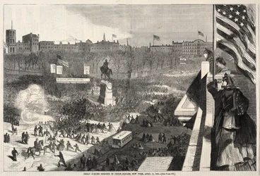 Große Sumter-Versammlung auf dem Union Square, New York, 11. April 1863