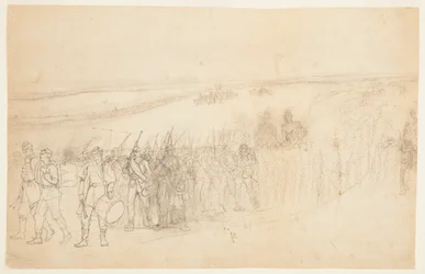 Marschierende Infanteriekolonne