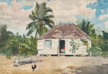 Einheimische Hütte in Nassau, 1885