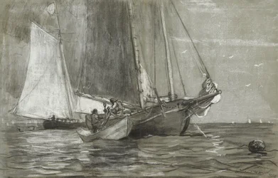 Schoner vor Anker, 1884