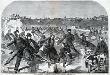 Schlittschuhlaufen auf dem Damen-Schlittschuhteich - Central Park, aus Harper