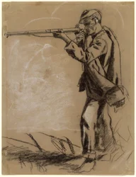 Soldat zielt [recto], 1864