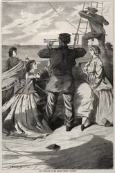 Das Herannahen des britischen Piraten "Alabama"