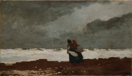 Zwei Figuren am Meer