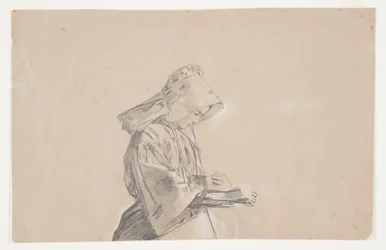 Frau mit Sonnenhut