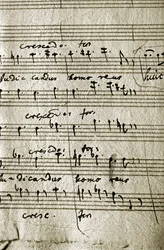 Arbeitsnotizen von Wolfgang Amadeus Mozarts Requiem