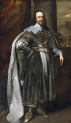 Porträt von König Karl I. in seinen Staatsroben