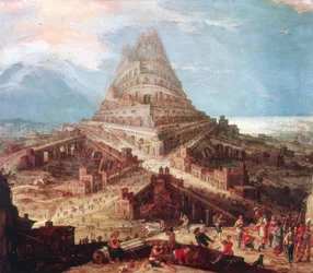 Der Bau des Turms von Babel, 16. Jahrhundert
