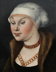 Kopf einer Dame mit weißer Haube (Omphale?)