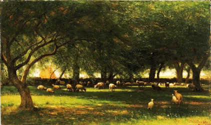 Mittag im Obstgarten, 1900