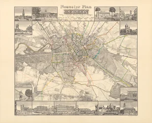 Historische Karte von Berlin, veröffentlicht von Verlag von Gebrueder Rocca, Berlin 1838