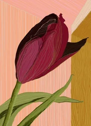 Purpurne Tulpen-Ecke