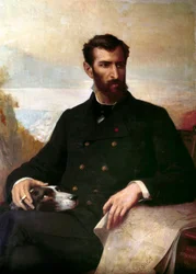 Porträt von Pierre Savorgnan de Brazza (1852-1905), französischer Entdecker in Äquatorialafrika