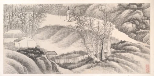 Landschaften der zwölf Monate, ca. 1685 (Album von zwölf Malblättern)