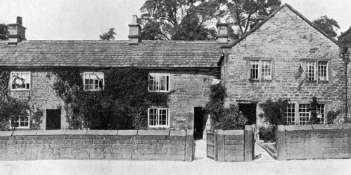 Häuser in Eyam, wo die Große Pest ausbrach, Derbyshire