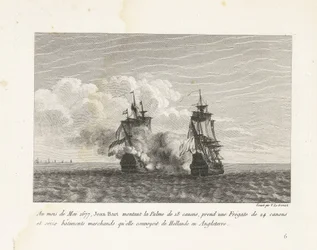 Jan Bart erobert eine holländische Fregatte, 1677