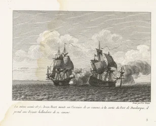 Jan Bart erobert eine holländische Fregatte bei Dünkirchen, 1675 (Sammlung der Kämpfe von Jean-Bart)